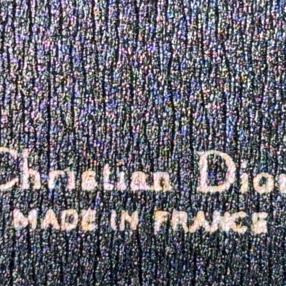 Christian Dior Vintage Trotter Clutch Handbag Navy Blue Canvas Gold Hardware - Picture 6 of 6